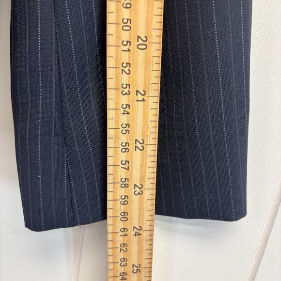 J Crew Blazer Women Pin Striped Preppy Academia Corpcore Wool Blazer Size 2 Chic - Picture 6 of 8